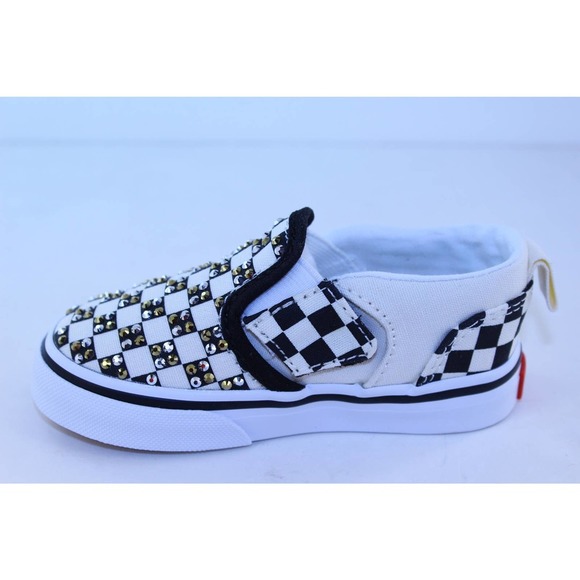 Vans Asher Slip-On Black Sneakers Toddler's Size 6 - Picture 4 of 12